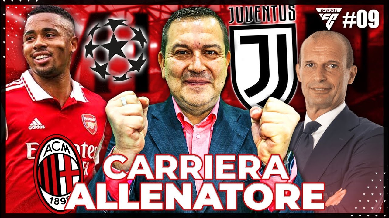 🏆🔥 OTTAVI DI FINALE vs ARSENAL e la JUVE di ALLEGRI... CARRIERA ALLENATORE MILAN EA FC 24 Ep.9