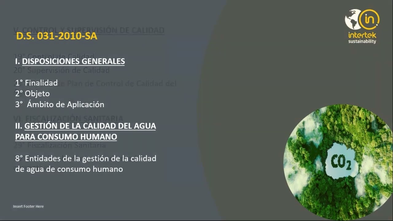 Webinar – Agua para consumo humano (Agua Potable) y su normativa