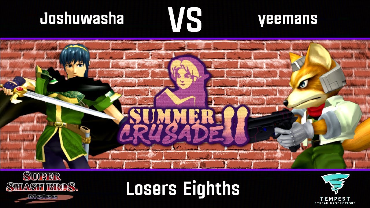 Joshuwasha (Marth) vs yeemans (Fox) - Melee Losers Eighths - Summer Crusade II