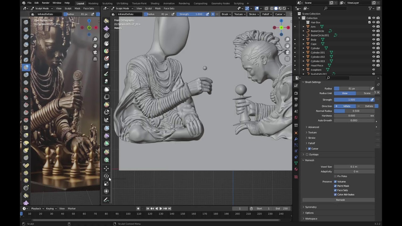 Creating a Relief using Blender (Day 7)