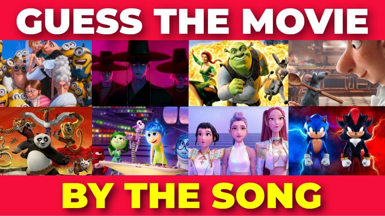 Guess the Movie by the Song 🎶 (KPop Demon Hunters, Sonic 3, Turning Red, Spider-Man & Shrek) !!