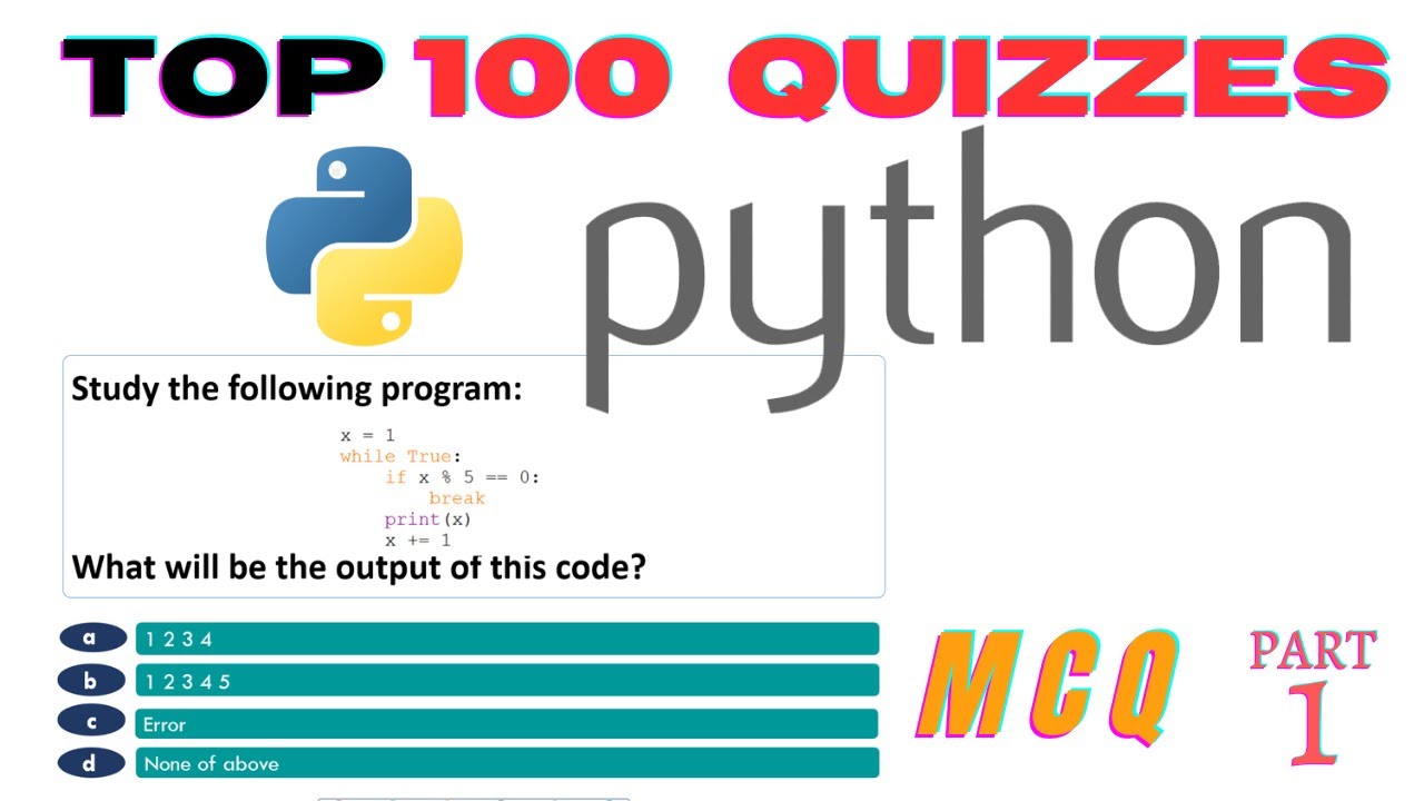 Python MCQ Quiz