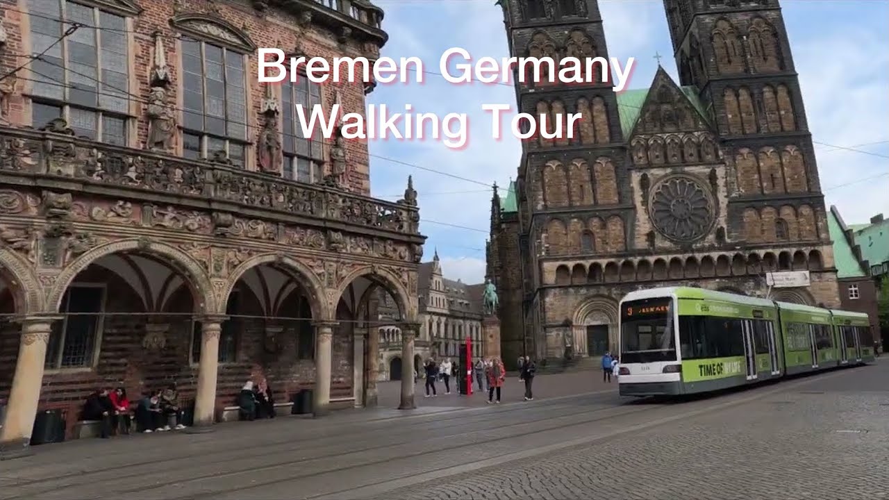 Bremen City Walking Tour /schöne Hafenstadt شهر زیبایی برمن آلمان 🇩🇪2025