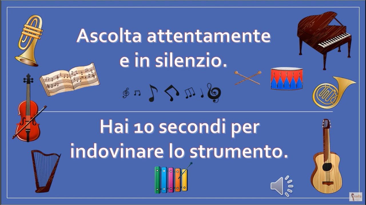Riconoscere gli strumenti - GIOCO MUSICALE- Esercizio di ascolto
