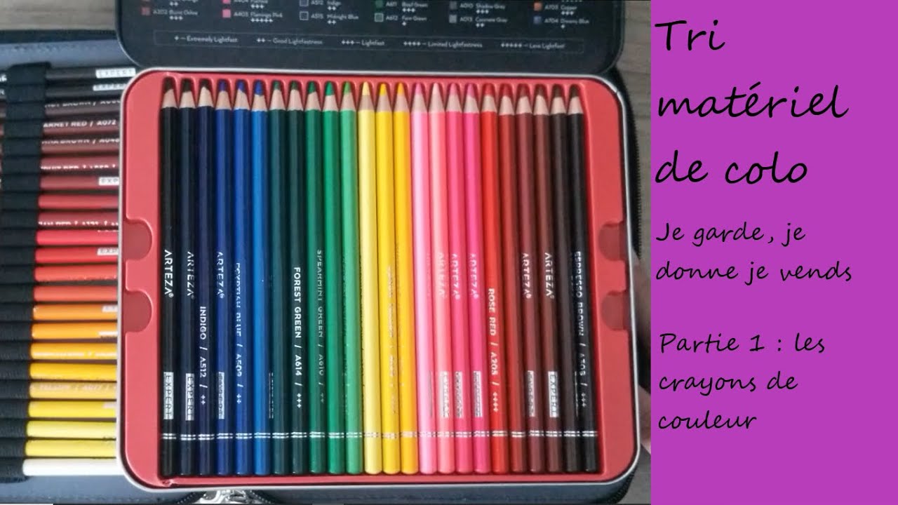 Tri de mon matériel de coloriage partie 1 : les crayons de couleurs