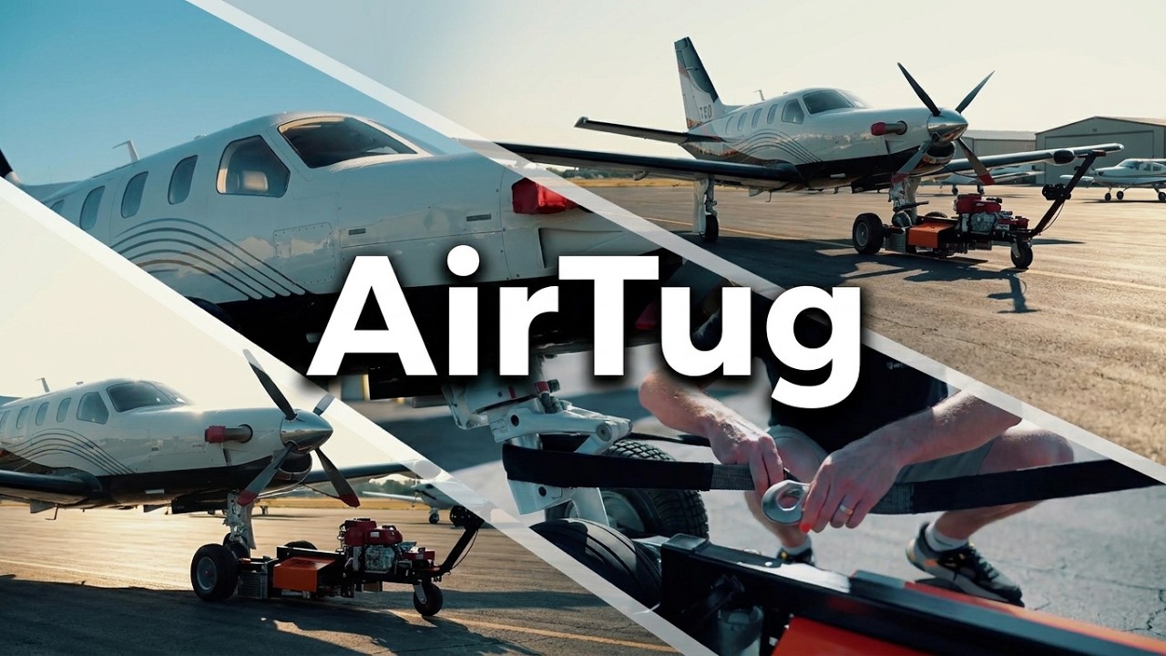 Gas AirTug 10-H Moving a TBM 850 | Powerful, Precise Ground Handling