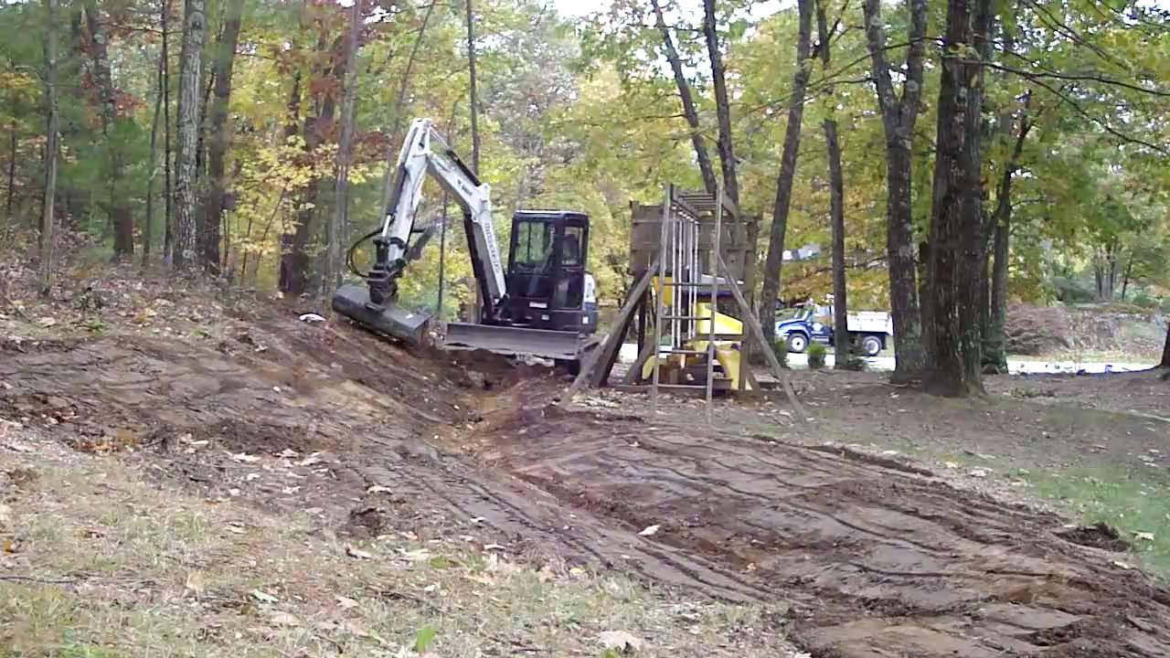 Bobcat E50 Grading Swale
