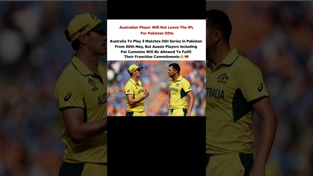 Australian Player Will Not Leave The IPL For Pakistan ODIs🔥😎