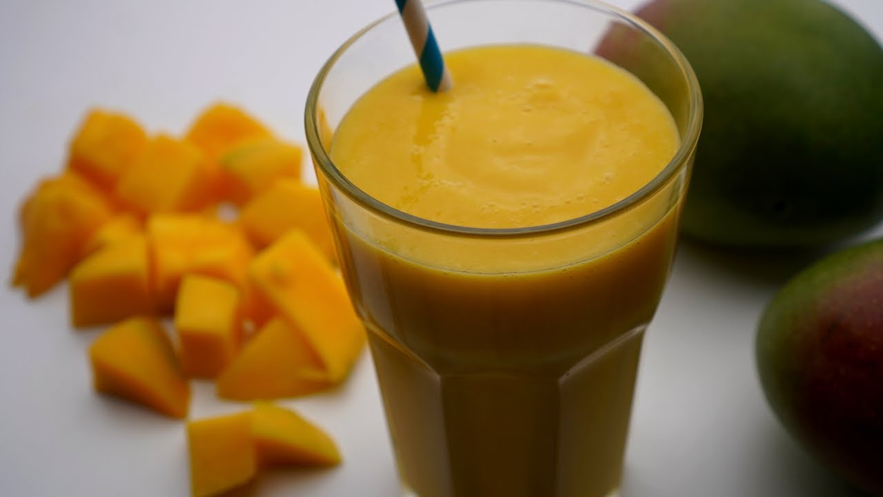 Batido de MANGO con LECHE saludable y delicioso