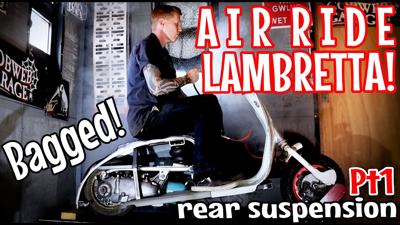 Slambretta Build Pt1 - Bagged air ride rear suspension. Worlds 1st?