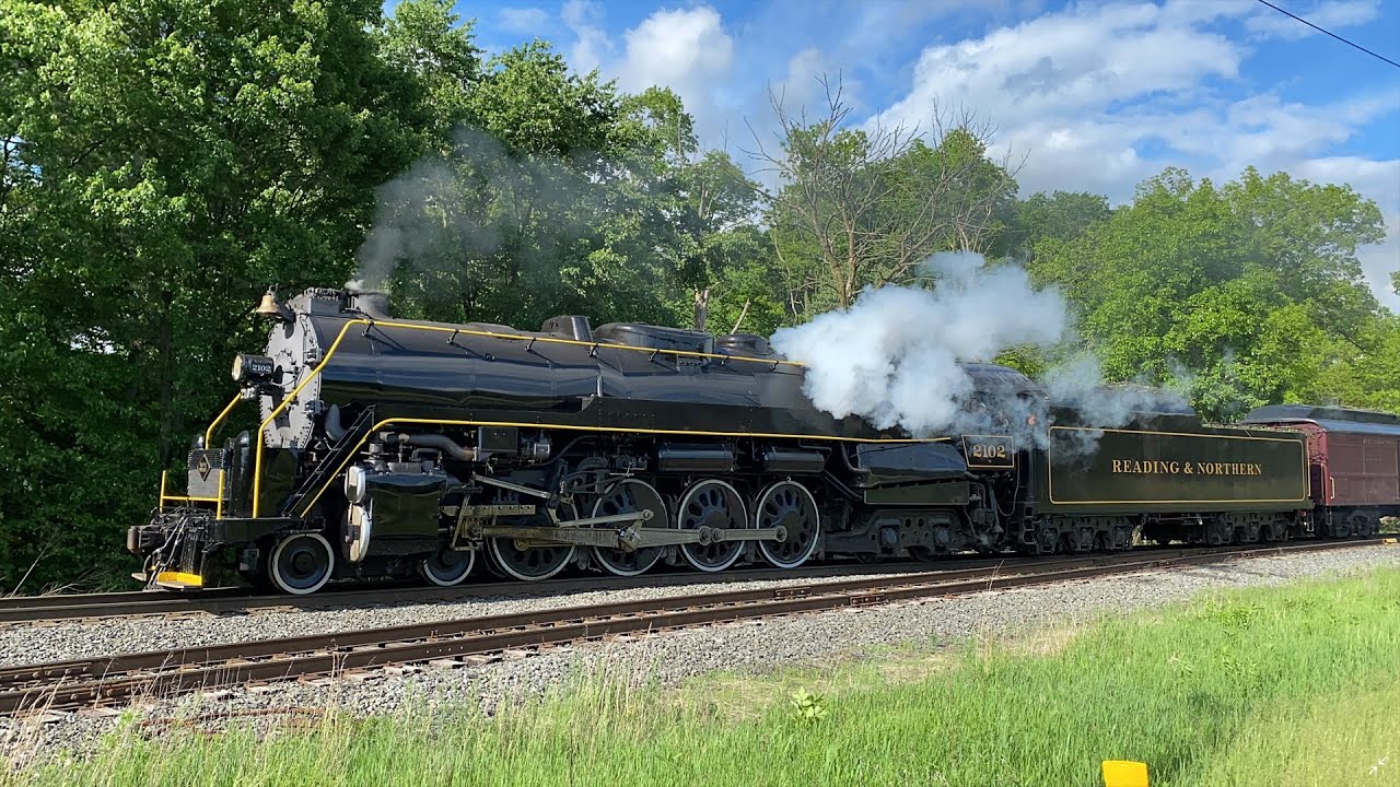 Reading & Northern T-1 2102 Steam Shows Off Her Reading 6-Chime Passenger Whistle (May 2022)