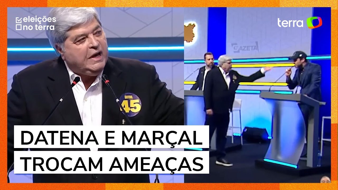 Datena deixa púlpito, ameaça Marçal e dá 'bronca' em candidatos