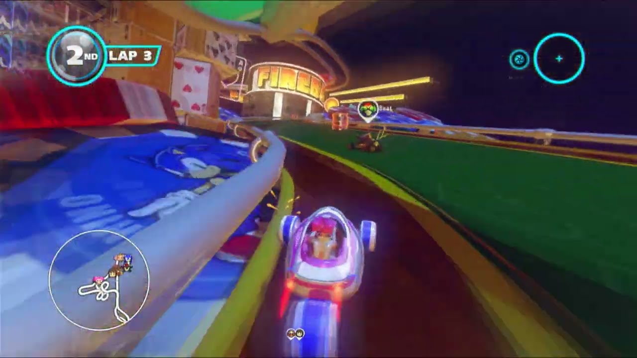 Sonic & All Stars Racing Transformed Ulala Routlette Road Medium
