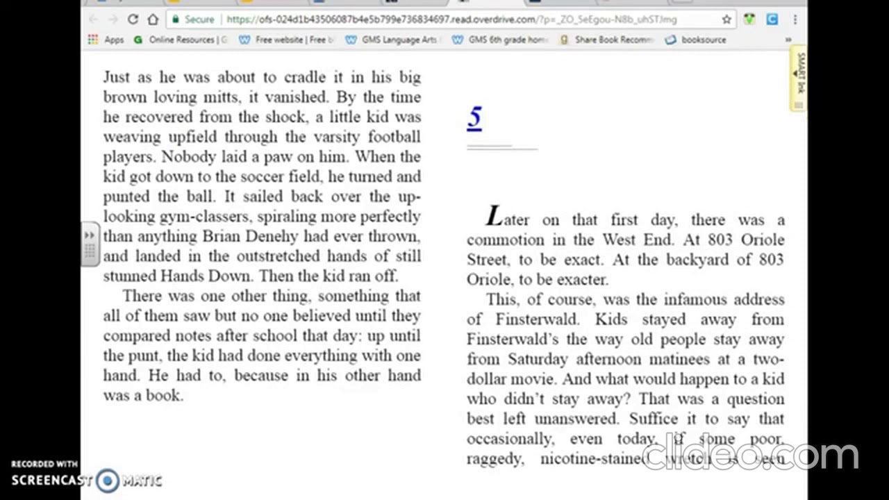 Maniac Magee Chapter 1-5