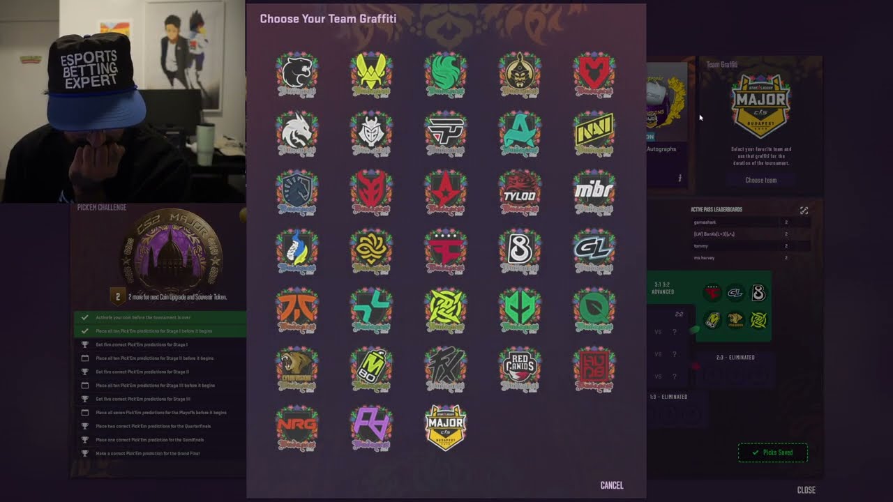 10/10 CS2 Budapest Major Pick'Em
