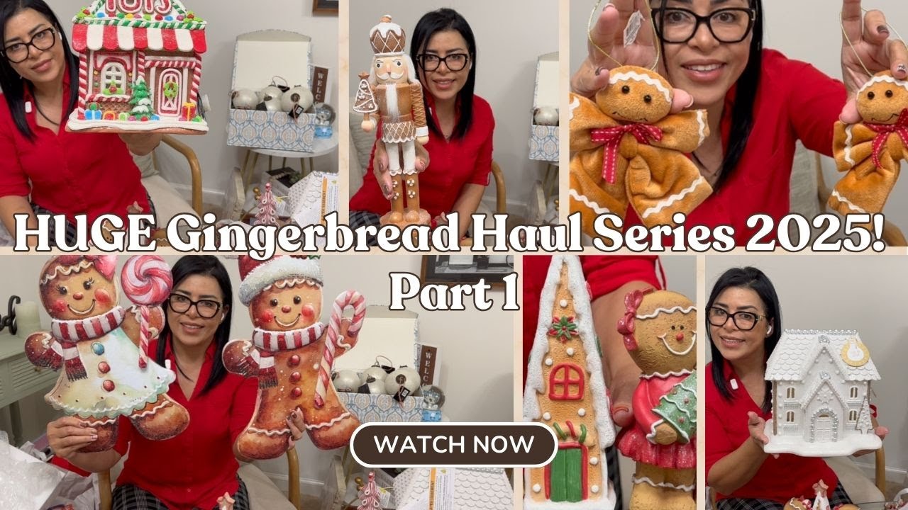 HUGE Gingerbread Haul Part 1 | Hobby Lobby & At Home Christmas 2025 | Classic Gingerbread Decor 🍪