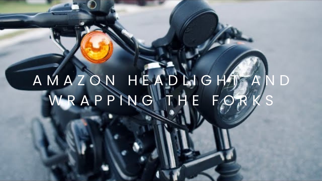 Amazon Daymaker Install On My Harley Davidson Iron 883 + Wrapping The Forks