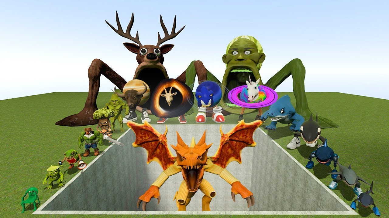 All New Italian AI Brainrot Memes vs Giant Pit with Cannelloni Dragoni Brainrot Monters!– Gmod