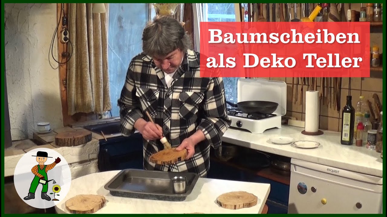Baumscheibe als Untersetzer und K&uuml;chenbrett