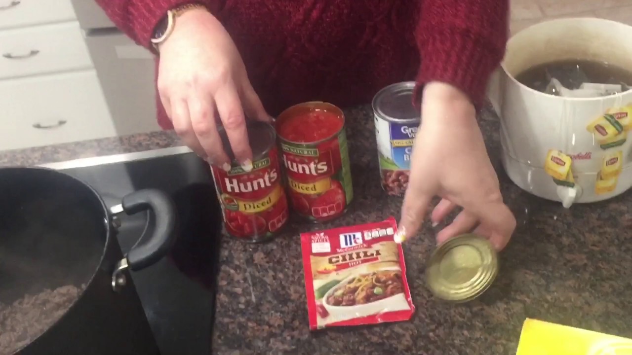 How to make Easy Chili and Alabama Sweet Tea