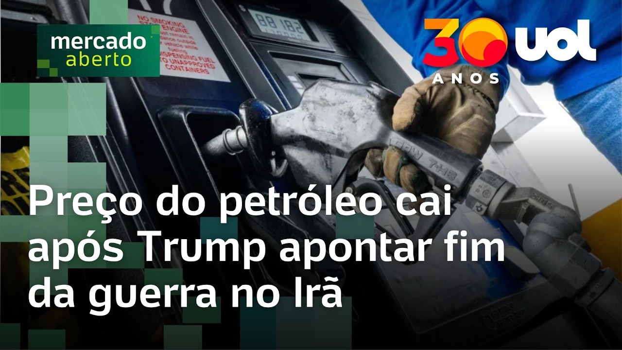 Petróleo cai após Trump dizer que guerra no Irã 'praticamente acabou'