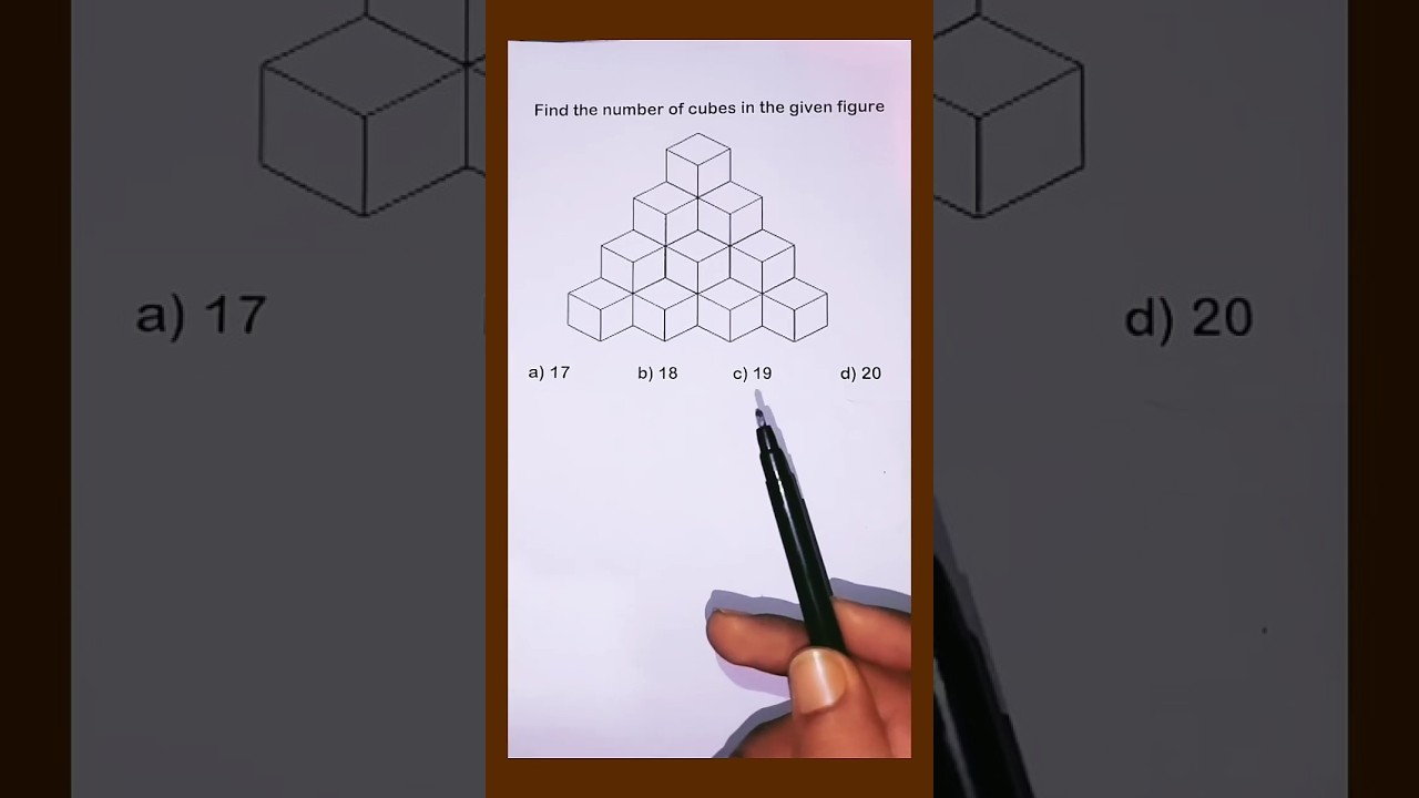Find the number of cubes in the given figure #shorts #countingfigures #figurecounting #tnpsc #tntet