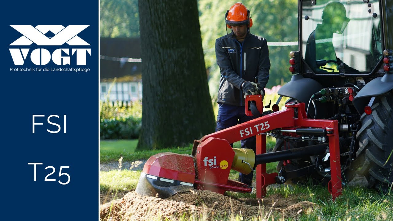 Stubbenfr&auml;se f&uuml;r Traktor mit Zapfwellenantrieb & Dreipunktanbau - FSI T25