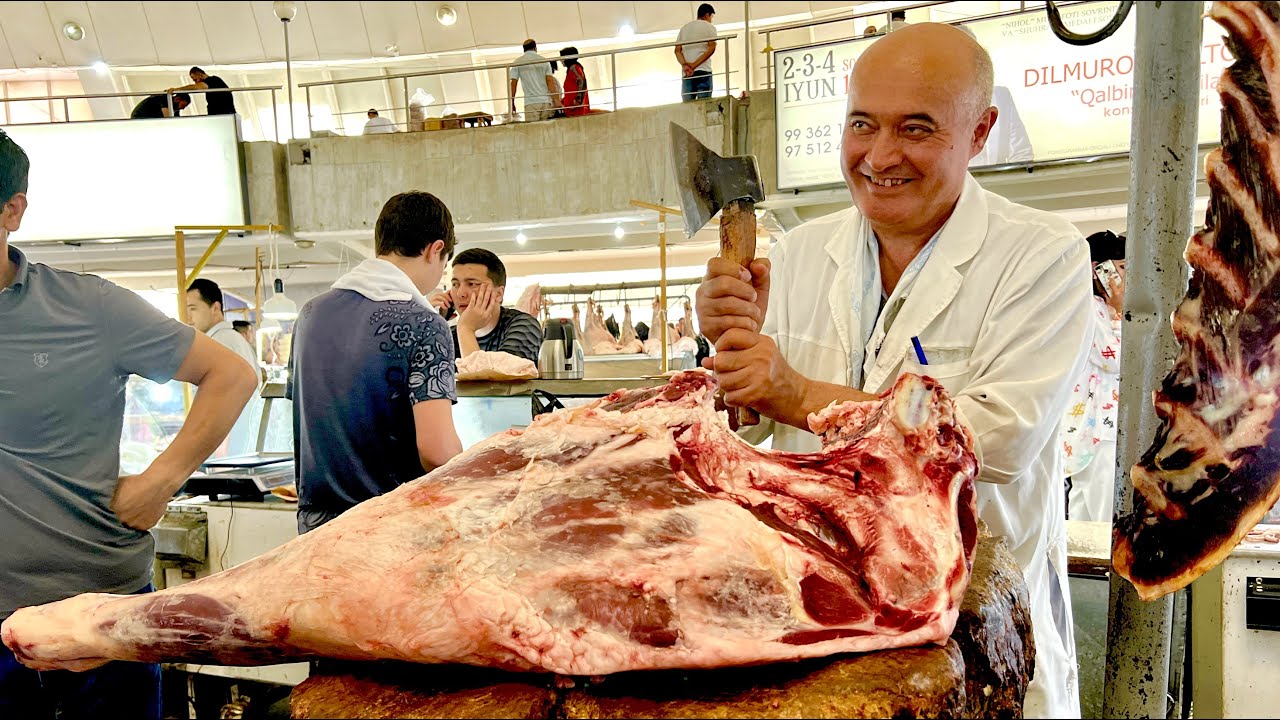 Amazing working skills cutting meat Uzbekistan | Meat Cutting Skills