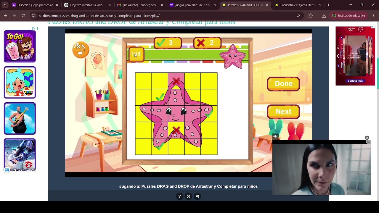 DISECCION DE JUEGO DE NIÑOS 3 a 5