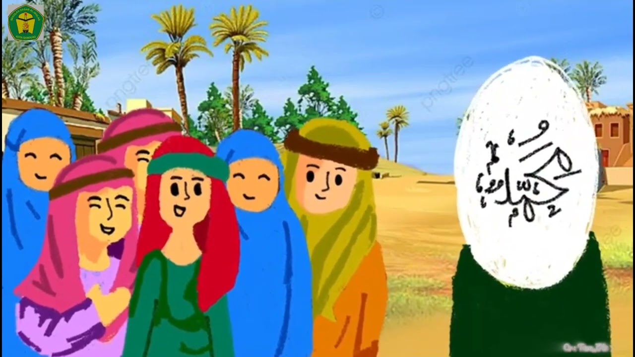 Peringatan Isra Mi'raj Nabi Muhammad Saw Tahun 1446 H./2025 M. Konten Karya Kelas 1B SD Al-Ikhlas.