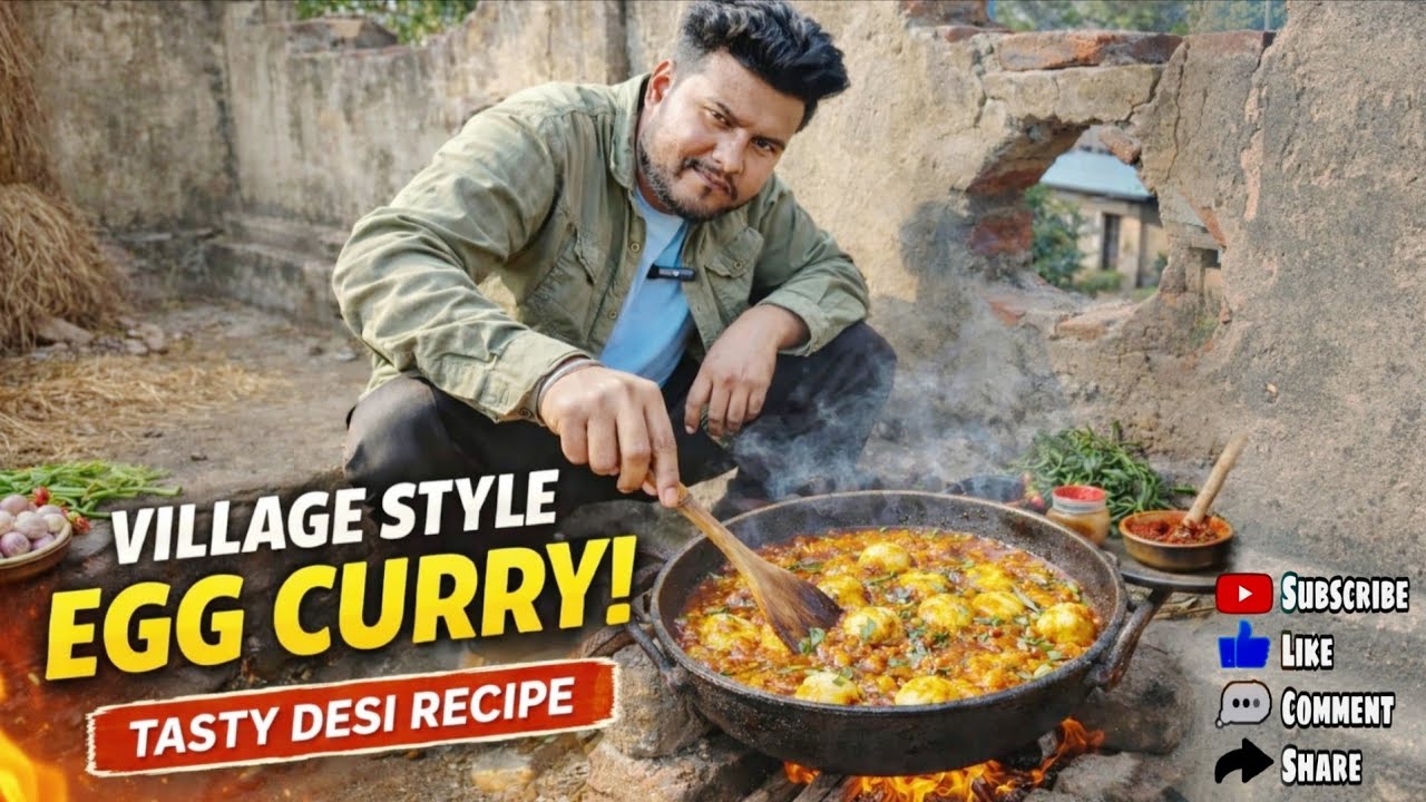 Village Style Egg Curry 😍 | Pure Desi Village Cooking 