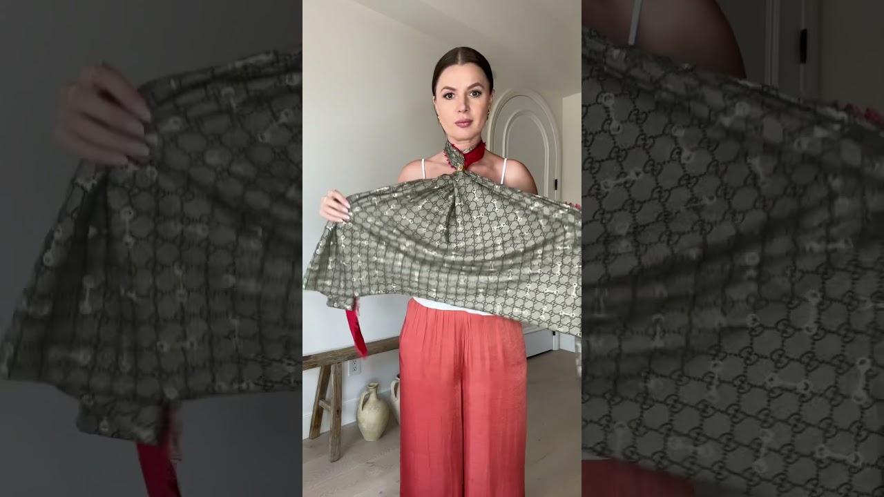 Trying this viral scarf hack 😱😍 yay or nay? #scarfhack #scarf #hacks #fashionhack #stylehack #hack