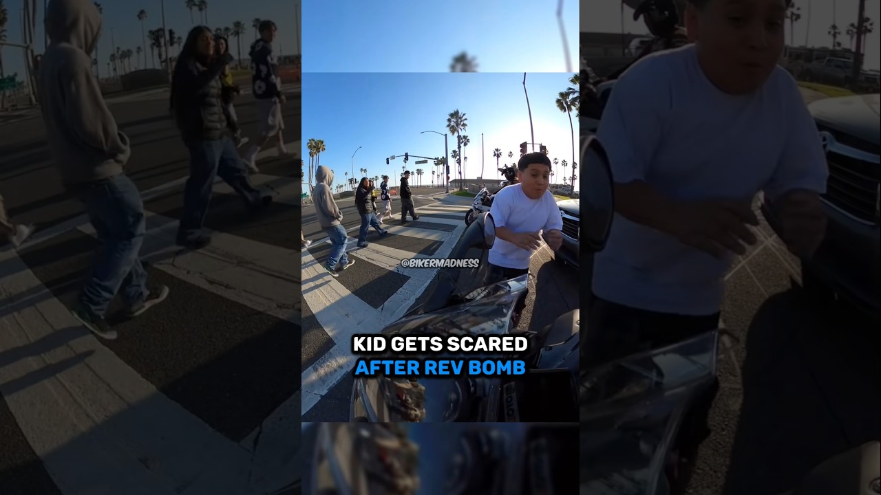 Kid Gets Scared After Rev Bomb