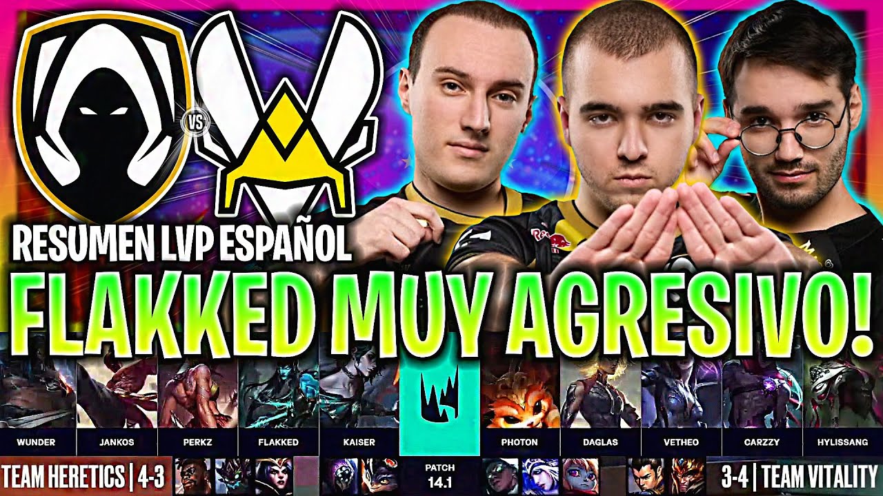 FLAKKED MUY AGRESIVO CON KALISTA! *PARTIDAZO* | TH vs VIT RESUMEN LEC INVIERNO 2024 ESPAÑOL LVP