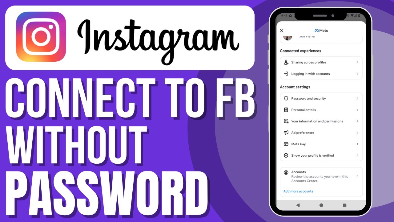 How To Connect Instagram To Facebook Without Password