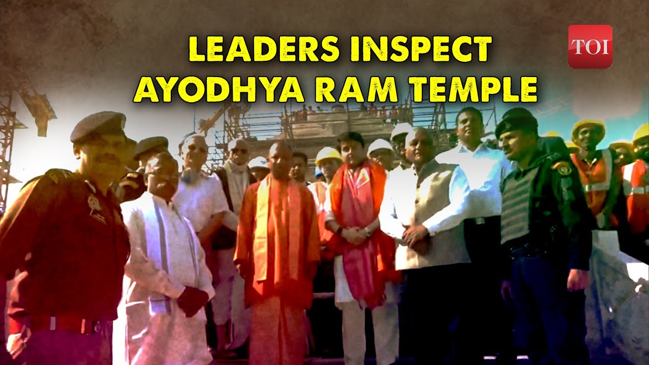 Ayodhya Ram Temple: CM Yogi Adityanath, Jyotiraditya Scindia inspect construction work