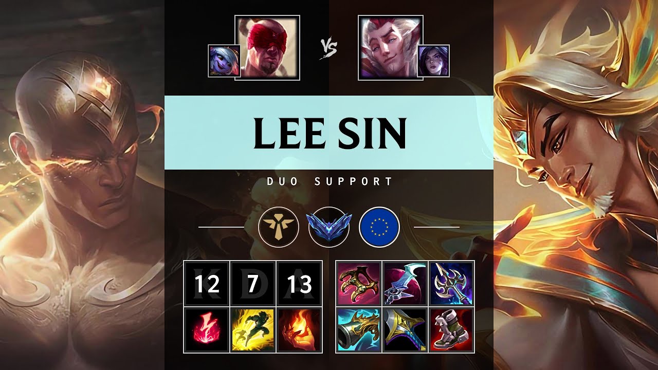 Lee Sin Support vs Rakan: Dominating - EUW Diamond Patch 14.24