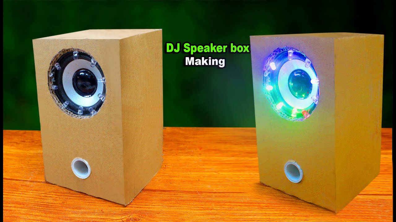 How to make DJ Speaker Box at home Using Cardboard - Making Cardboard DJ Speaker Box - Speaker Box