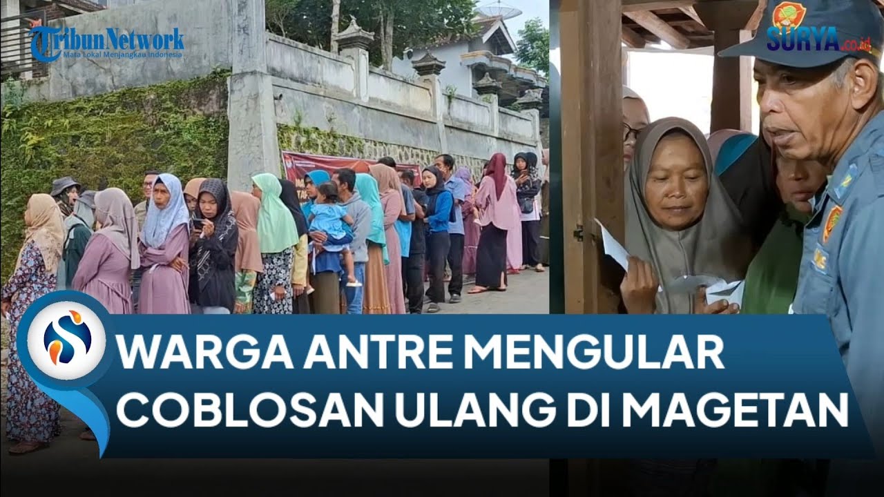 Datang Lebih Awal, Ratusan Pemilih di Salah Satu TPS PSU Magetan Rela Antre Mengular