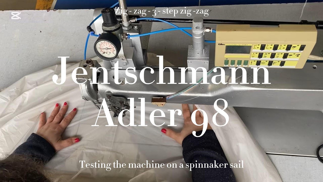 Spinnaker test on a custom built Jentschmann Adler 98  3-Step Zig - zag Sewing Machine