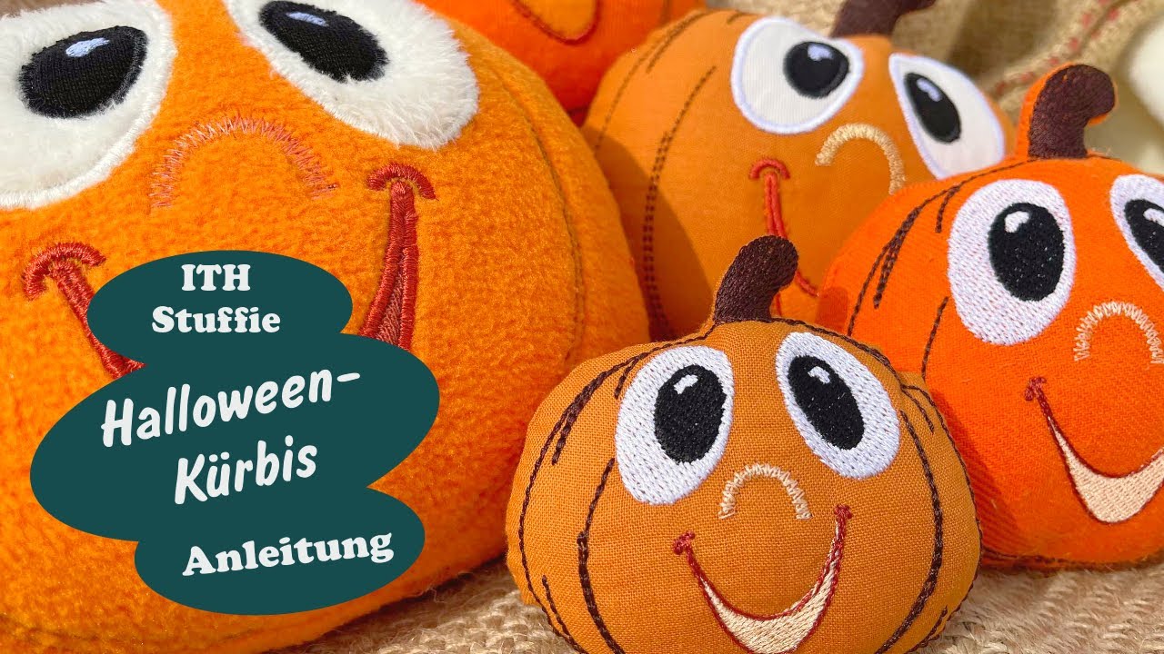 ITH Stickdatei Halloween Kürbiskissen - Anleitung