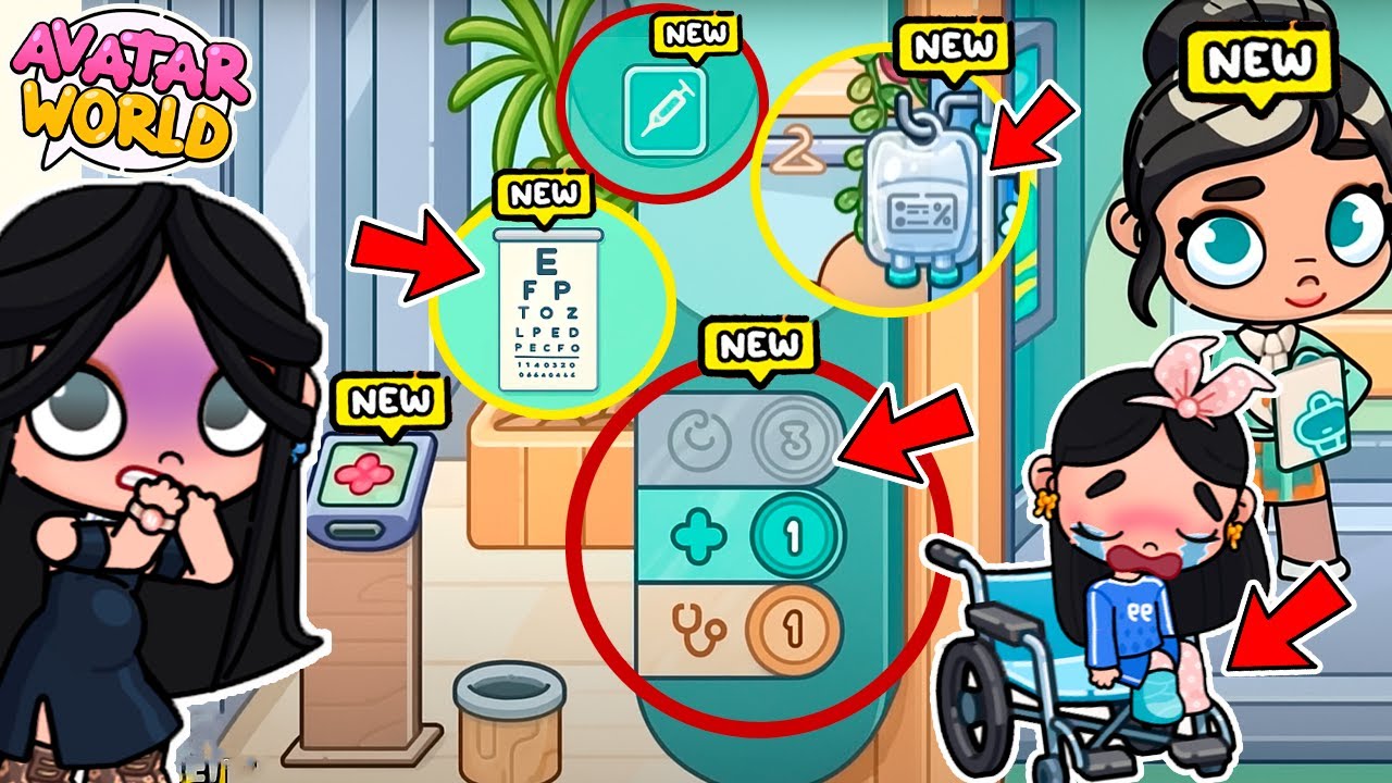 &iexcl;&iexcl; MI HIJA SE FRACTURA VISITAMOS EL NUEVO HOSPITAL  😭🏥!! en AVATAR WORLD *NALA 💞
