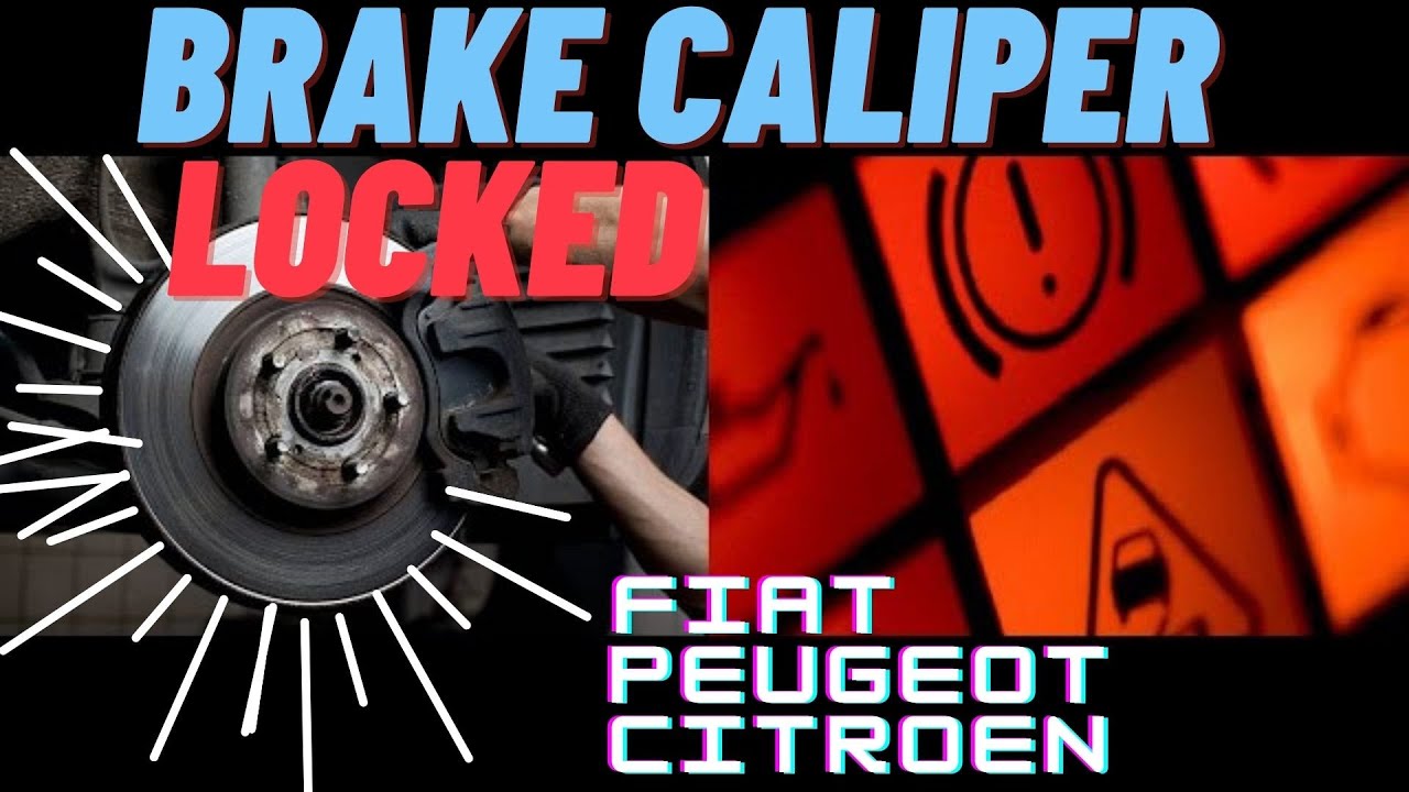 Fiat Ducato the front brake caliper was locked stuck and the disc heated up,Bremssattel blockiert,4K