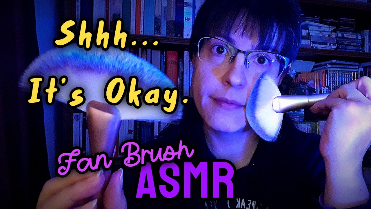 Fan Brushes ASMR | 🫶 Mirror Movements & Relaxation ✨| LAYERED VISUALS & SOUNDS | Looped with music