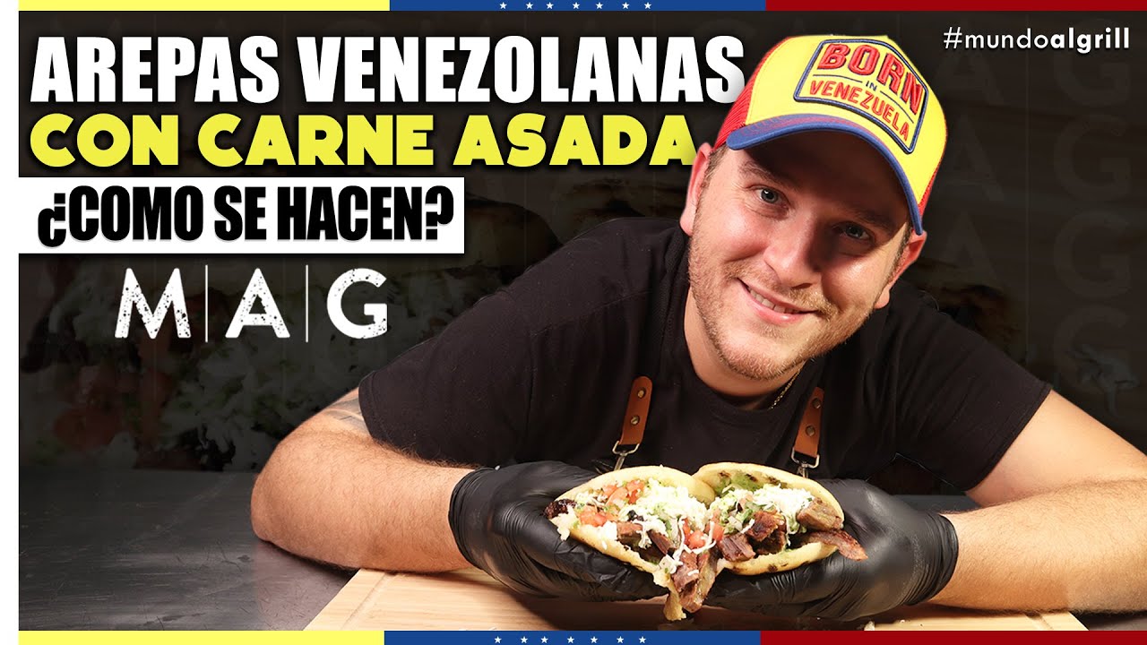 Arepas VENEZOLANAS con CARNE ASADA ¿como se hacen?| MAG🔥