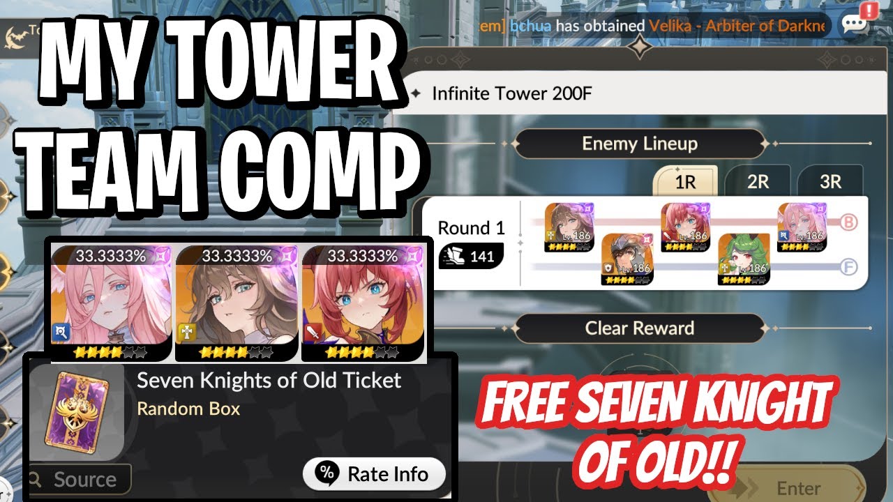 Infinite Tower Team Comp — Что я использовал, чтобы пройти 200-й этаж [Seven Knights: Rebirth]