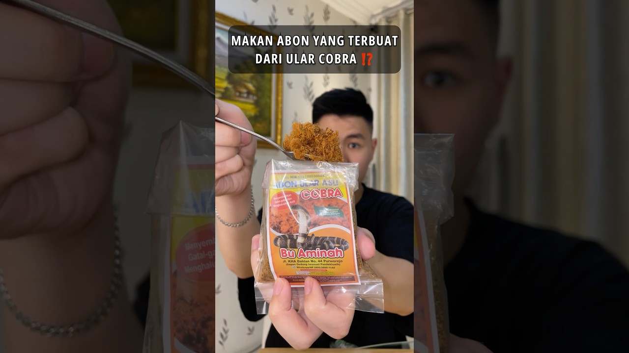 ABON INI TERBUAT DARI ULAR COBRA ‼️ #kulinerjason #food #makananunik #extremefood #shorts