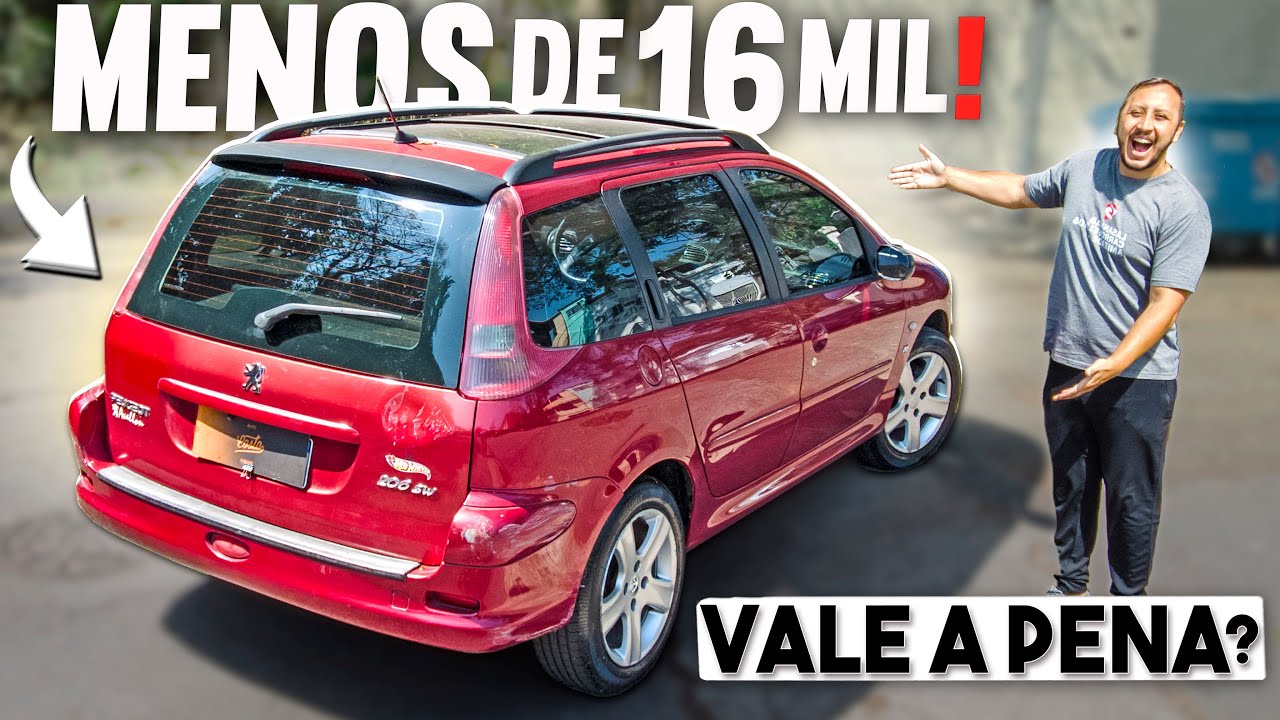 TETO SOLAR e AR DIGITAL! ABAIXO dos 19 MIL mas o BRASILEIRO NÃO COMPRA😱 Peugeot 206 Feline SW