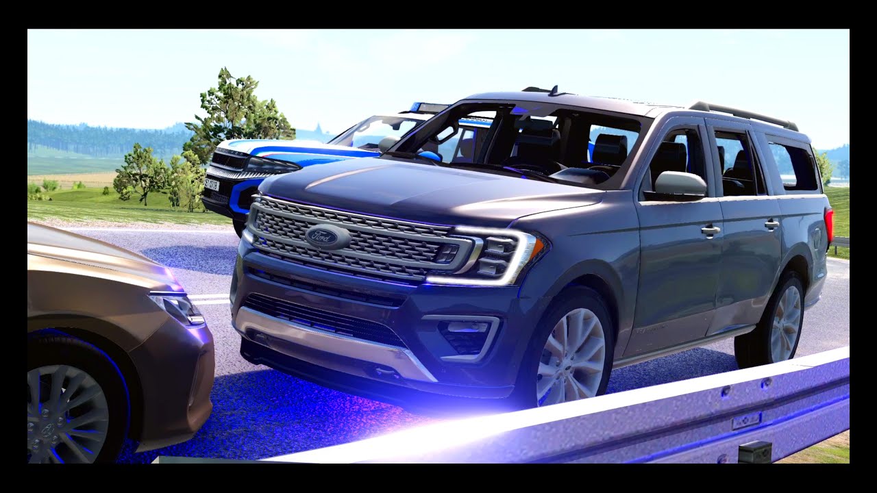 Beam.NG Drive - Realistic Car Driving & Crashes - BONUS |Ford Expedition-   High Speed Police Chase|