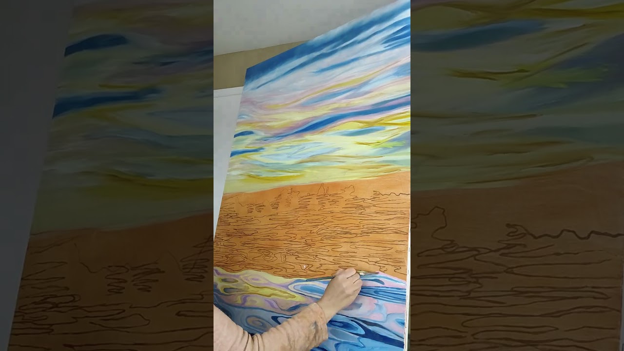 Here all steps of painting one of my best paintings